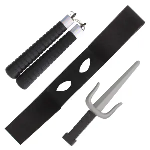 3 Piece Ninja Kit - Mask, Nunchaku & Sai