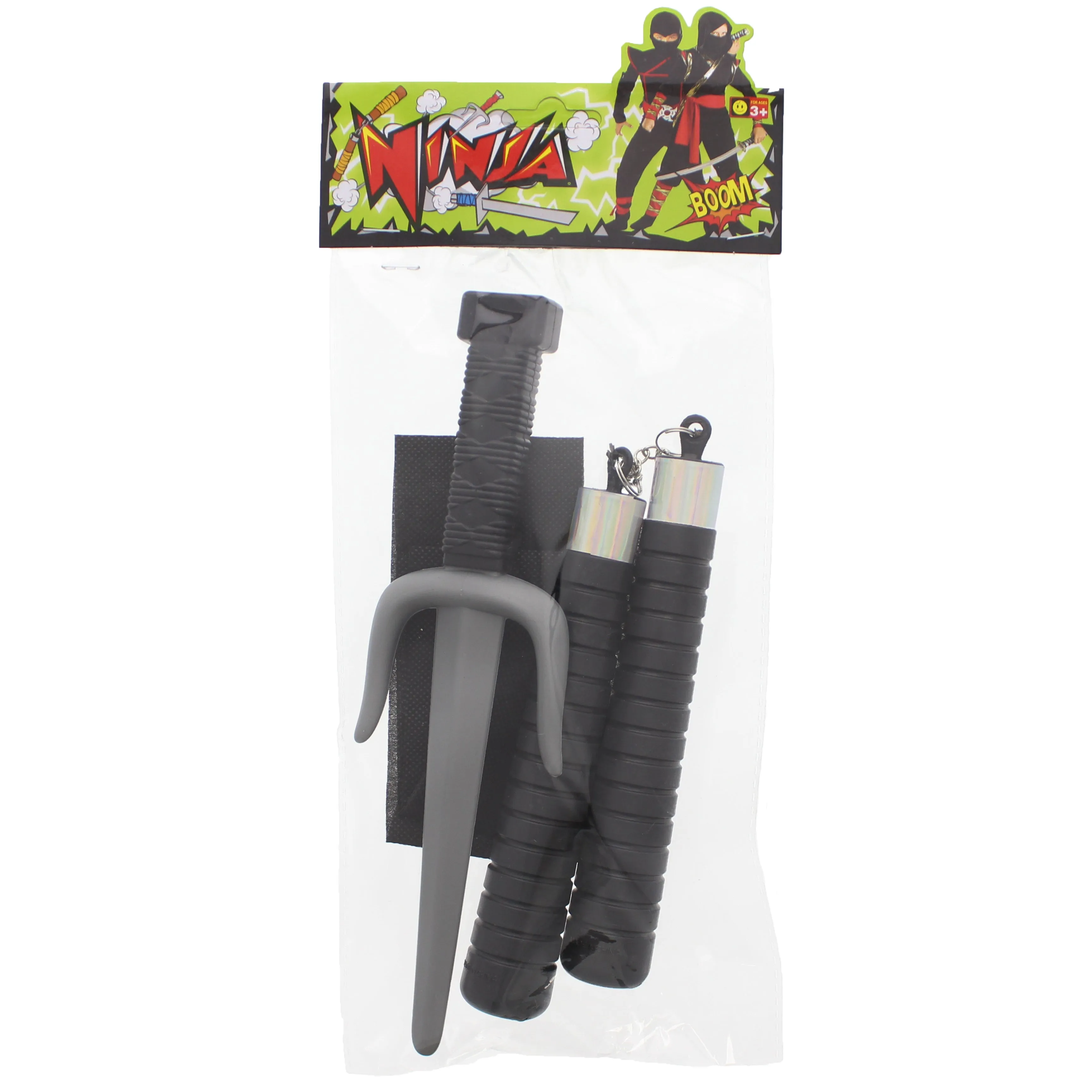3 Piece Ninja Kit - Mask, Nunchaku & Sai