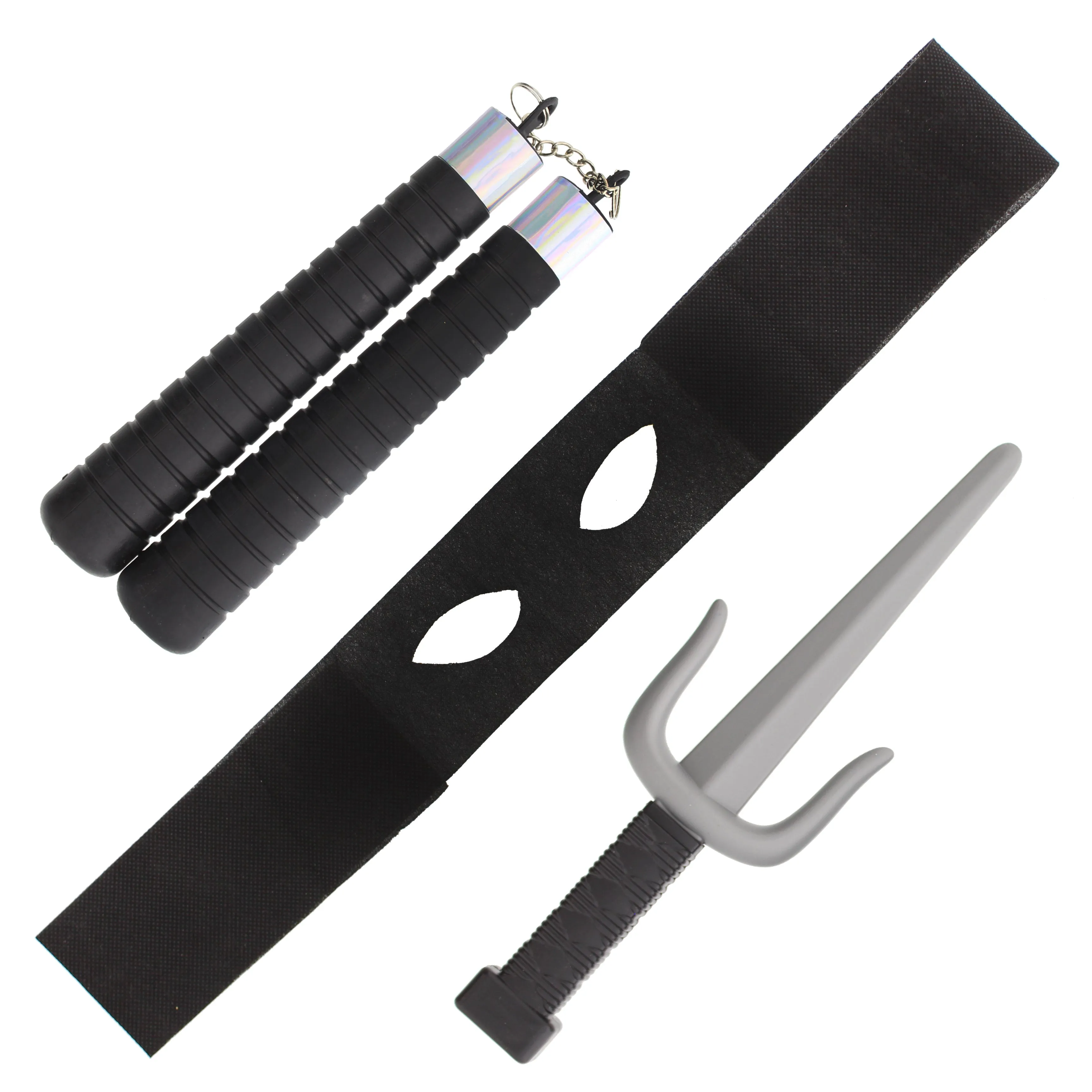 3 Piece Ninja Kit - Mask, Nunchaku & Sai