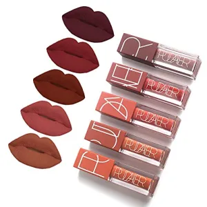 5 Colors Matte Lipstick Set, Long Lasting Velvet Lips Tint Liquid Lipstick Waterproof Lipstick Makeup 5pcs/kit
