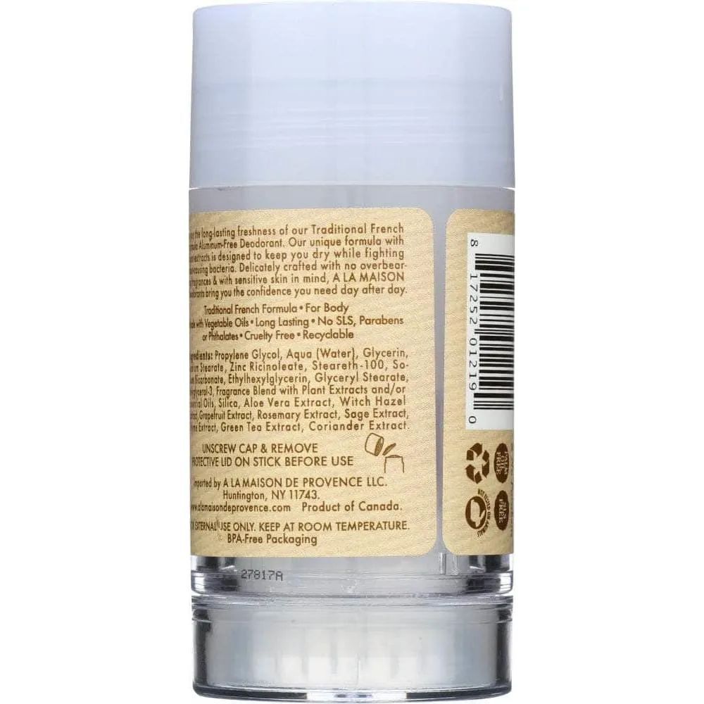 A La Maison De Provence Deodorant Honeysuckle, 2.4 Oz (Case of 3)
