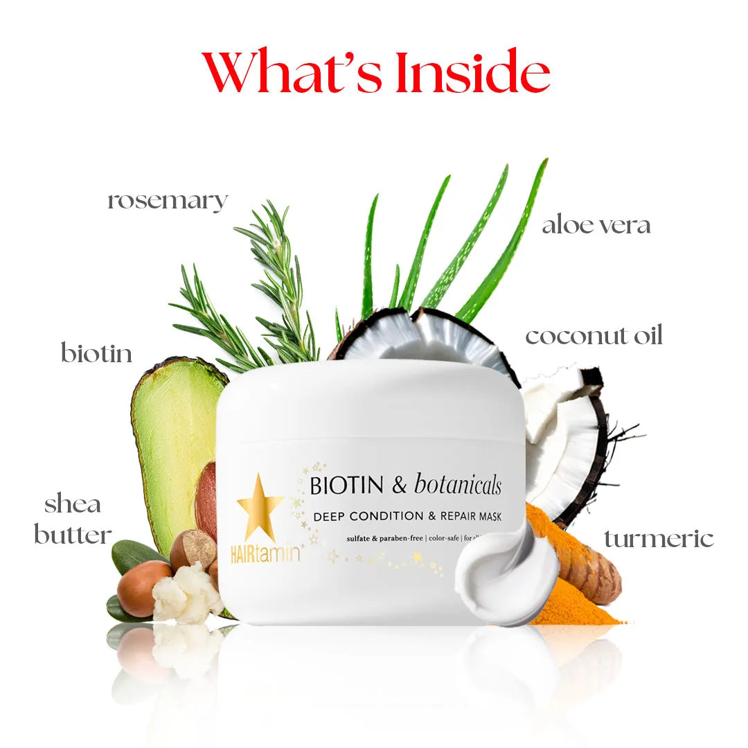 Biotin & Botanicals Deep Condition & Repair Hair Mask - 6 Pack