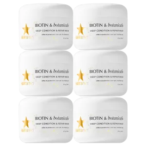 Biotin & Botanicals Deep Condition & Repair Hair Mask - 6 Pack
