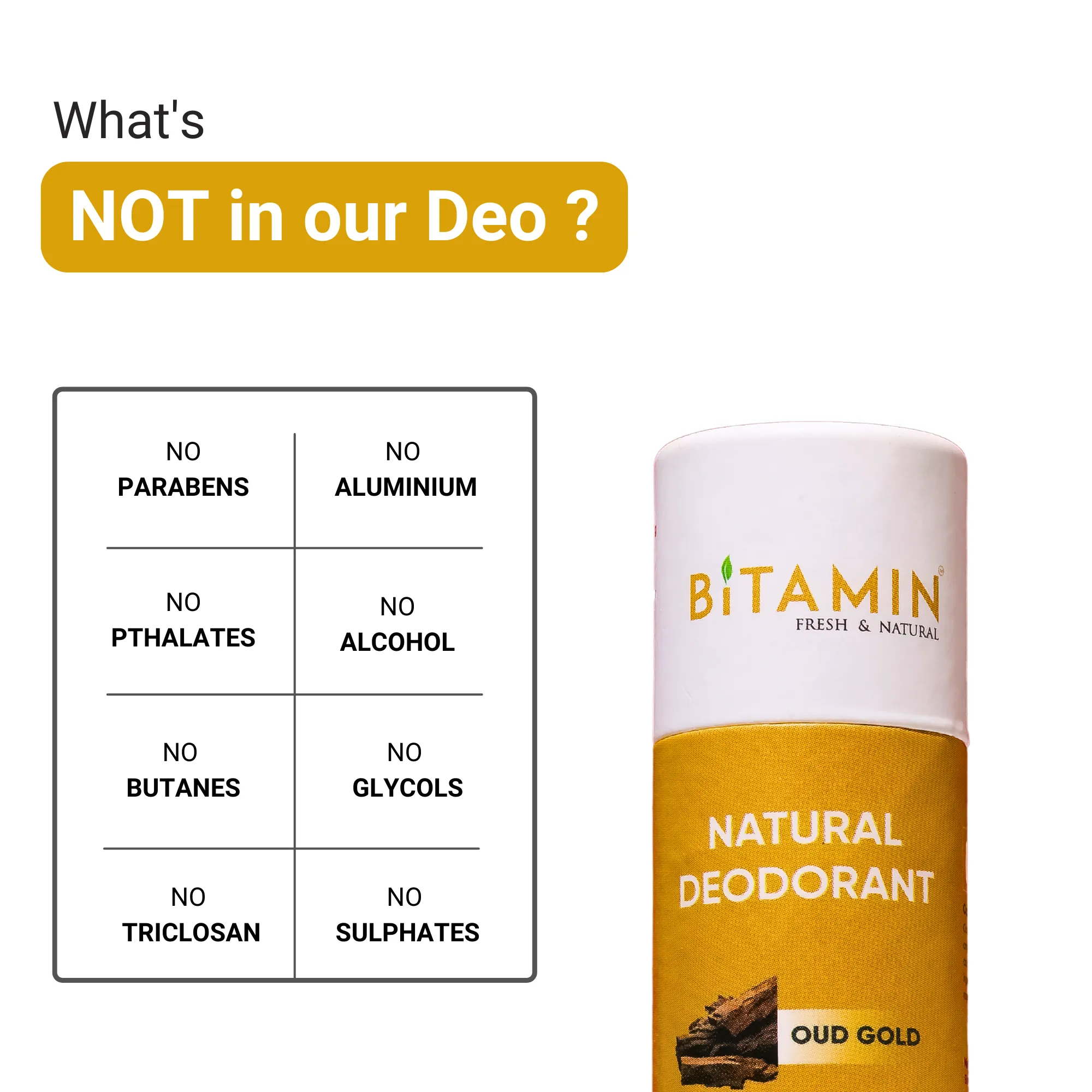 Bitamin Men Pack Natural Deodorant - 30 Grams Each