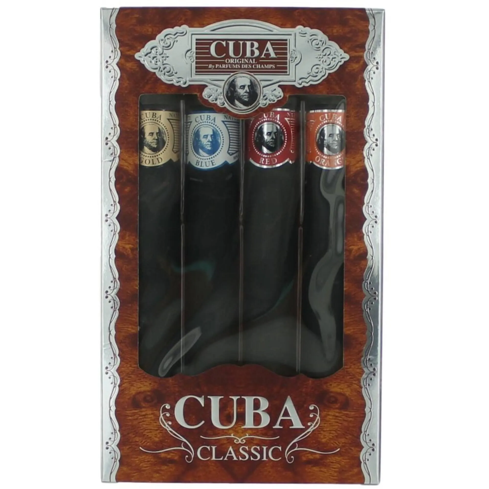 Cuba Men's Perfume Gift Set - Classic Masculine Fragrance Eau de Toilette, 4 Piece