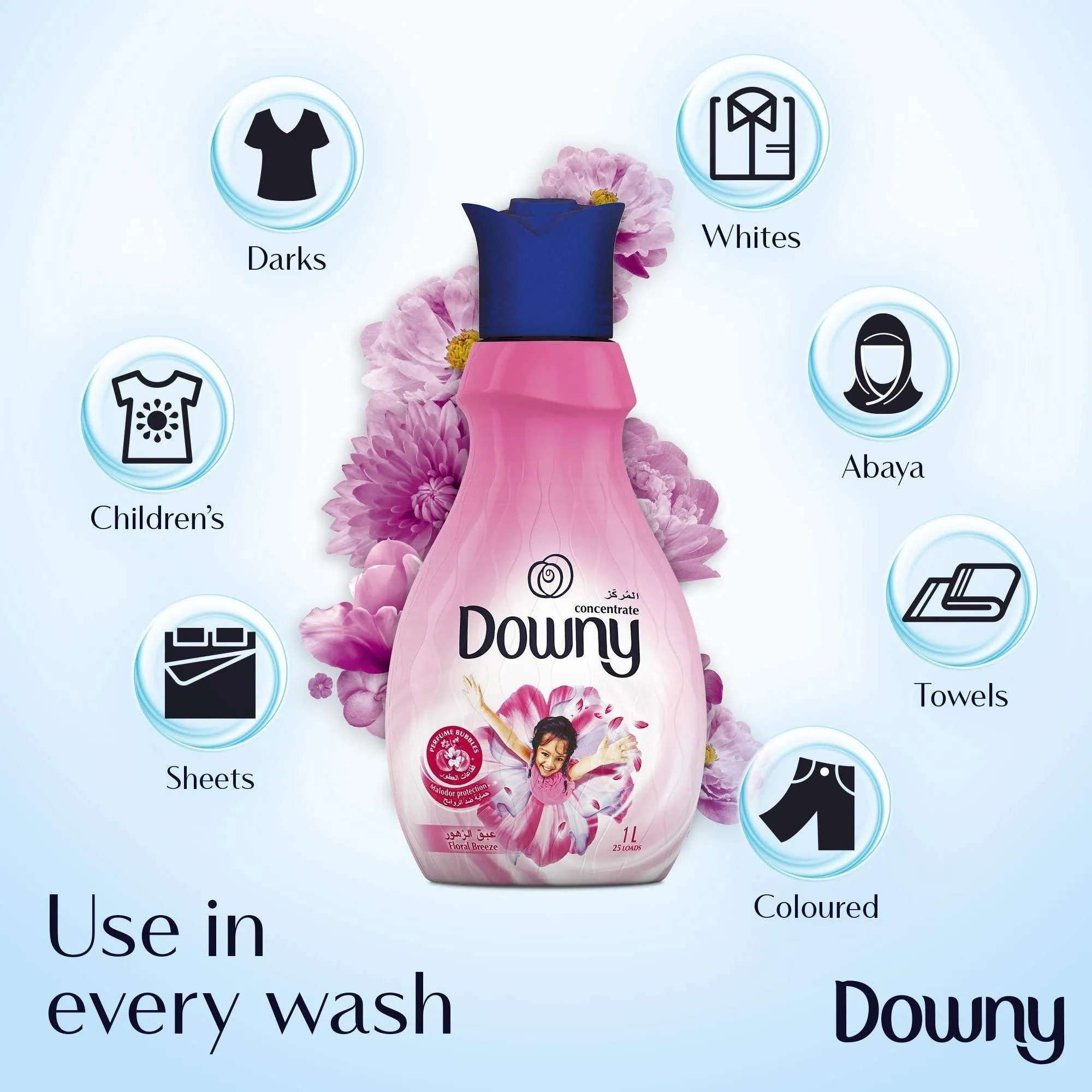 Downy Concentrate Fabric Softener Floral Breeze - 1L
