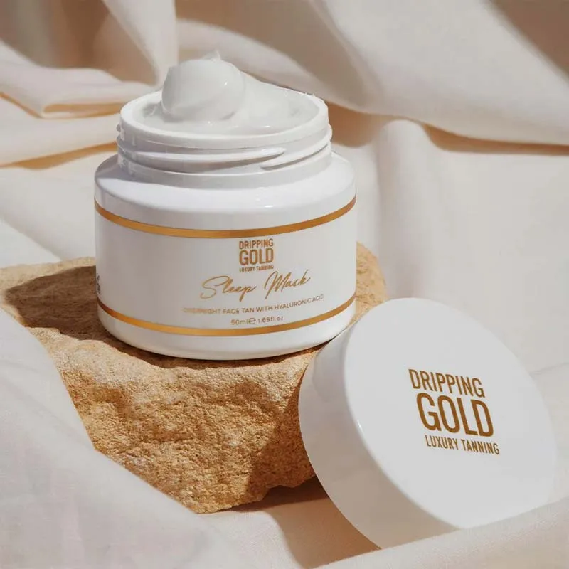 Dripping Gold Sleep Mask Overnight Face Tan with Hyaluronic Acid