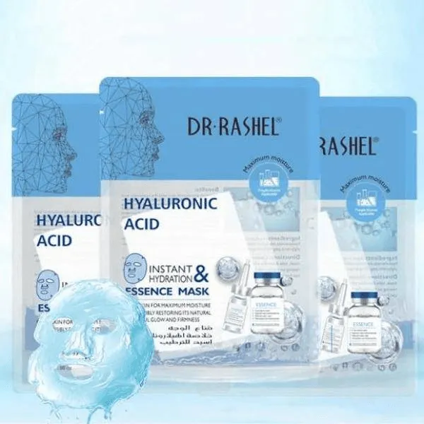 Dr.Rashel Hyaluronic Acid Instant Hydration & Essence Mask - 5 Pcs × 25g