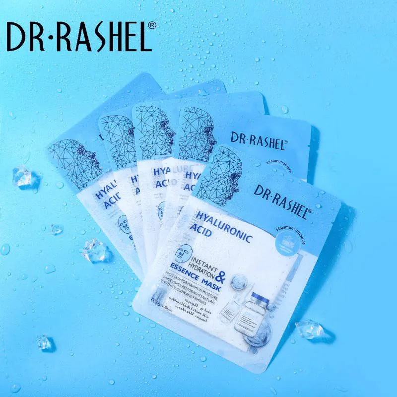 Dr.Rashel Hyaluronic Acid Instant Hydration & Essence Mask - 5 Pcs × 25g