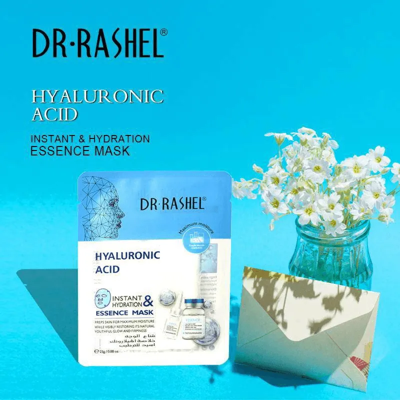 Dr.Rashel Hyaluronic Acid Instant Hydration & Essence Mask - 5 Pcs × 25g