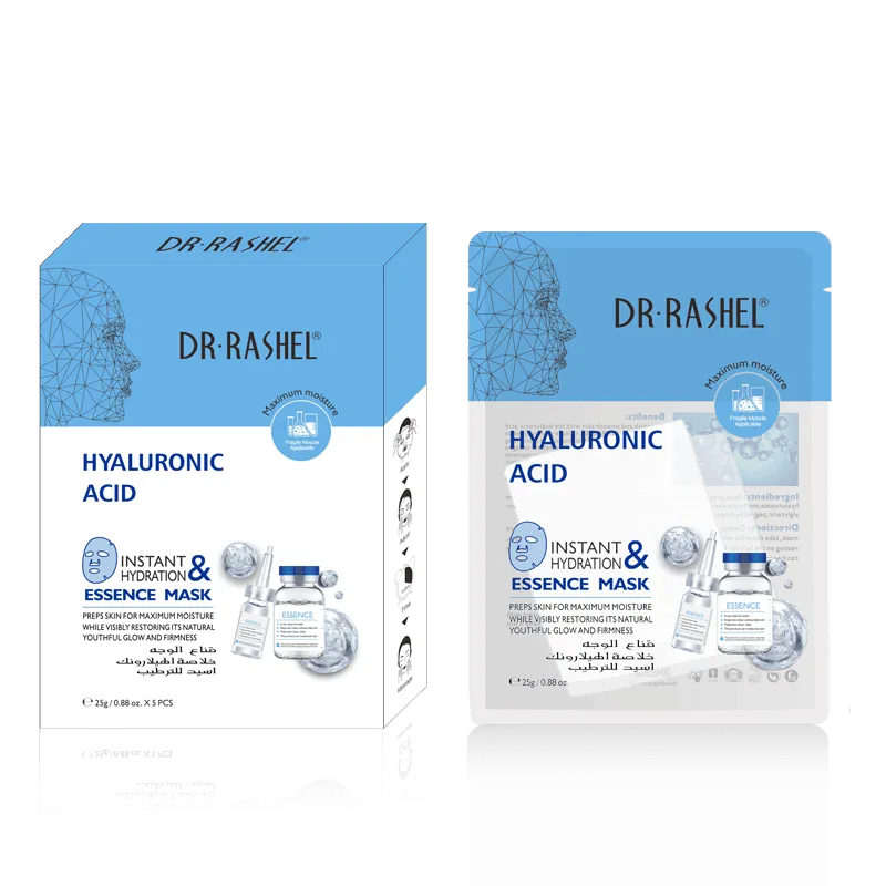 Dr.Rashel Hyaluronic Acid Instant Hydration & Essence Mask - 5 Pcs × 25g