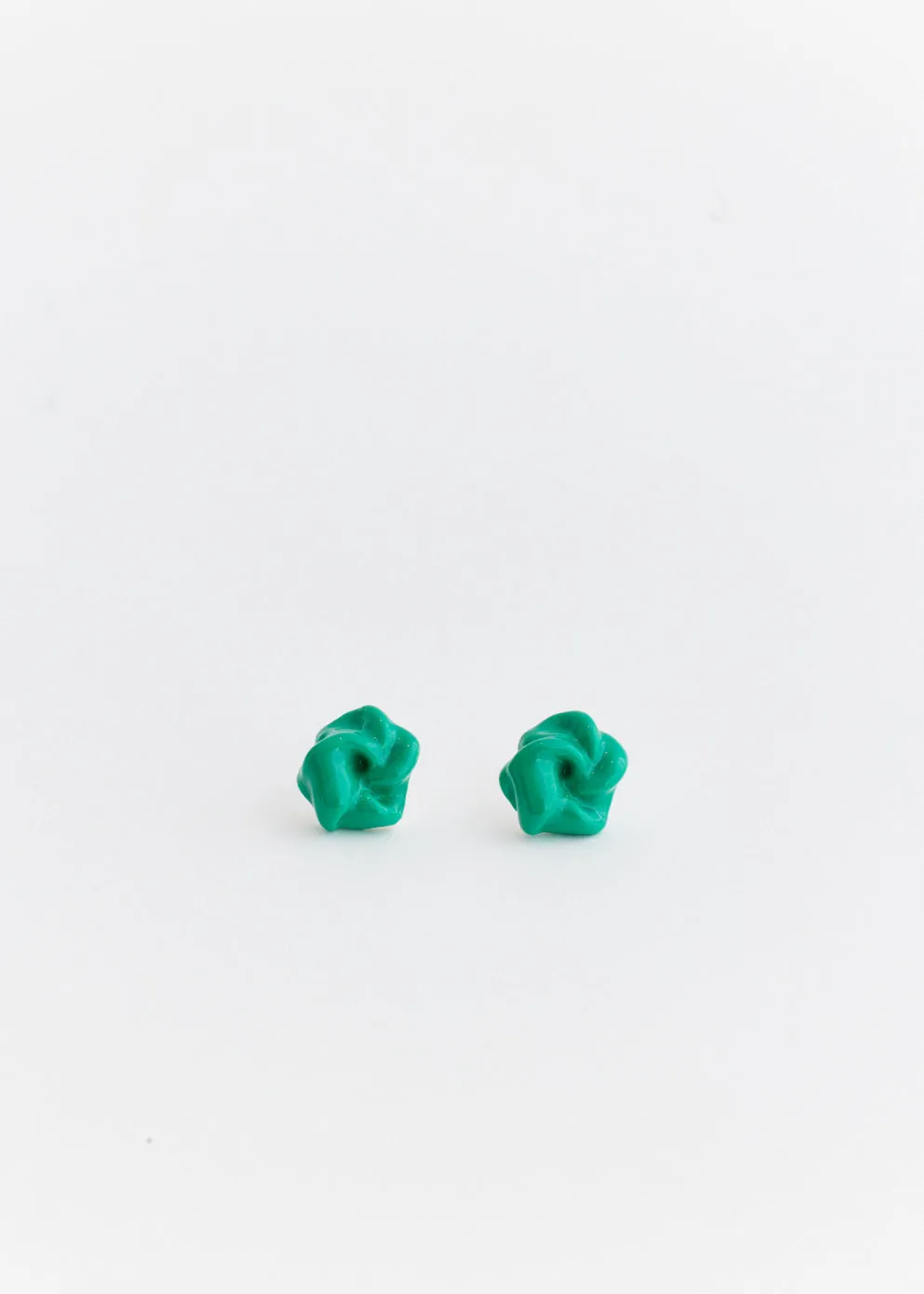 Earrings With Green Bead