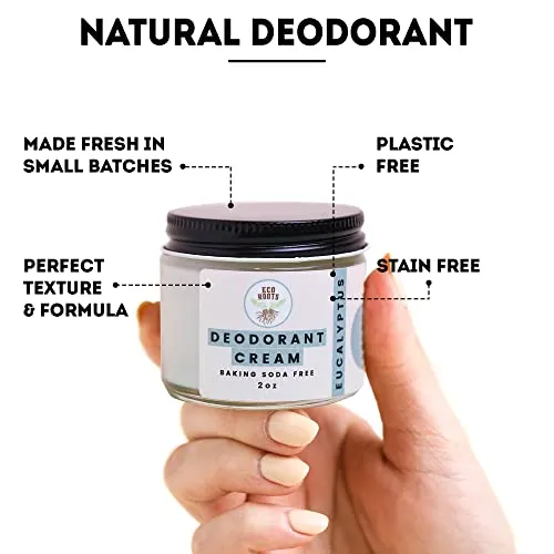 ECO ROOTS: Organic Deodorant Cream - Baking Soda Free (2oz)
