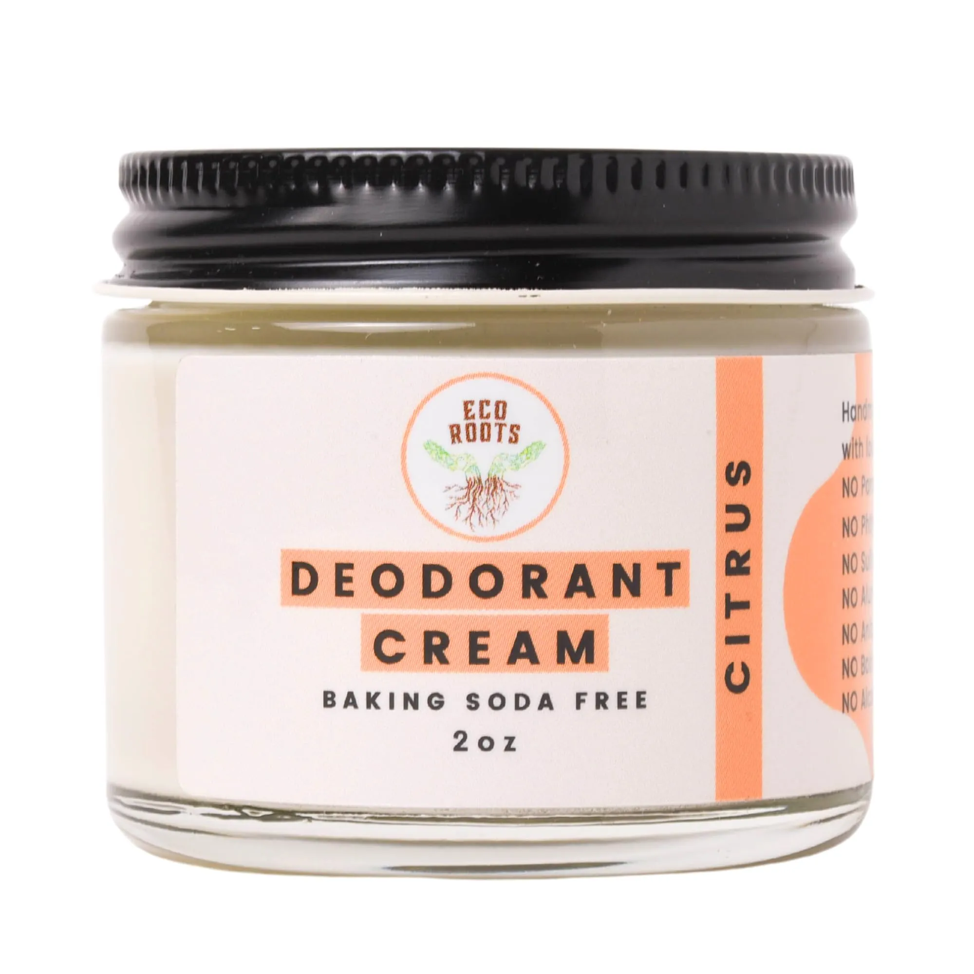 ECO ROOTS: Organic Deodorant Cream - Baking Soda Free (2oz)
