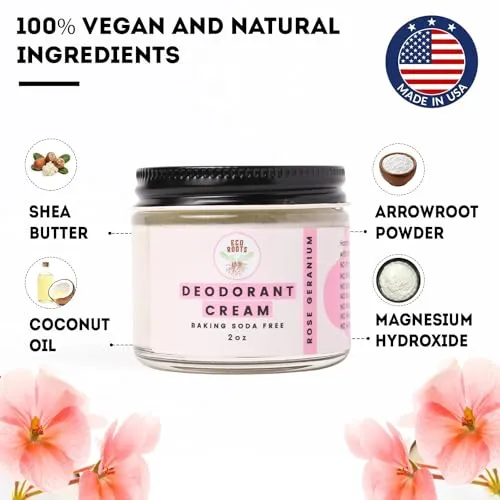 ECO ROOTS: Organic Deodorant Cream - Baking Soda Free (2oz)