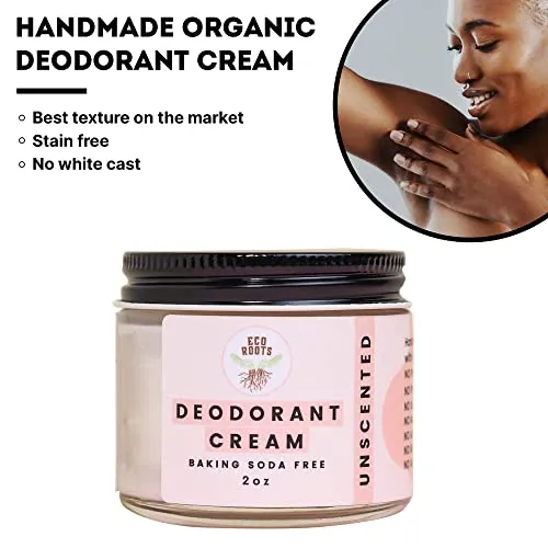 ECO ROOTS: Organic Deodorant Cream - Baking Soda Free (2oz)