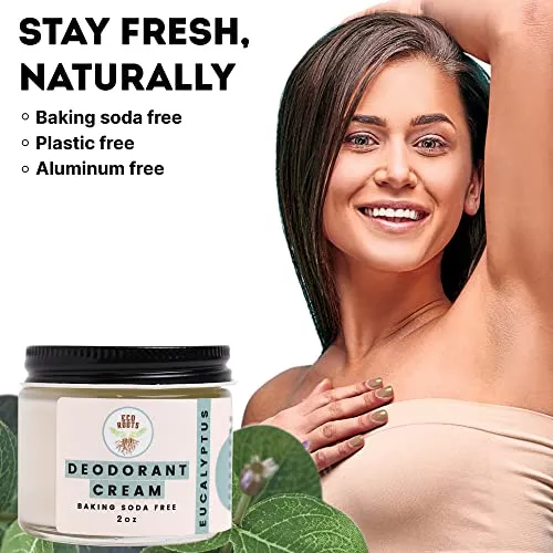 ECO ROOTS: Organic Deodorant Cream - Baking Soda Free (2oz)