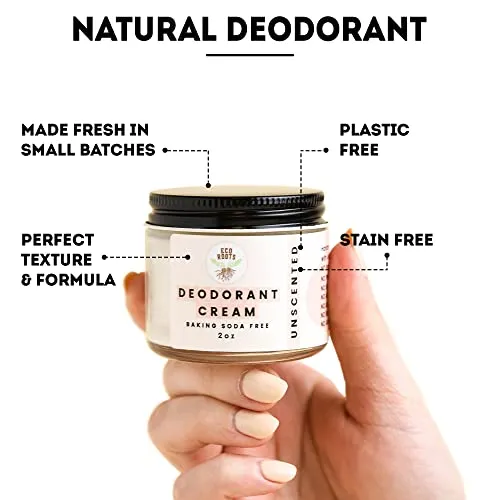 ECO ROOTS: Organic Deodorant Cream - Baking Soda Free (2oz)