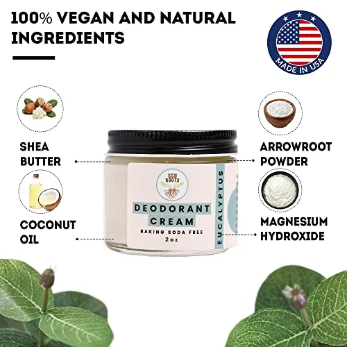 ECO ROOTS: Organic Deodorant Cream - Baking Soda Free (2oz)