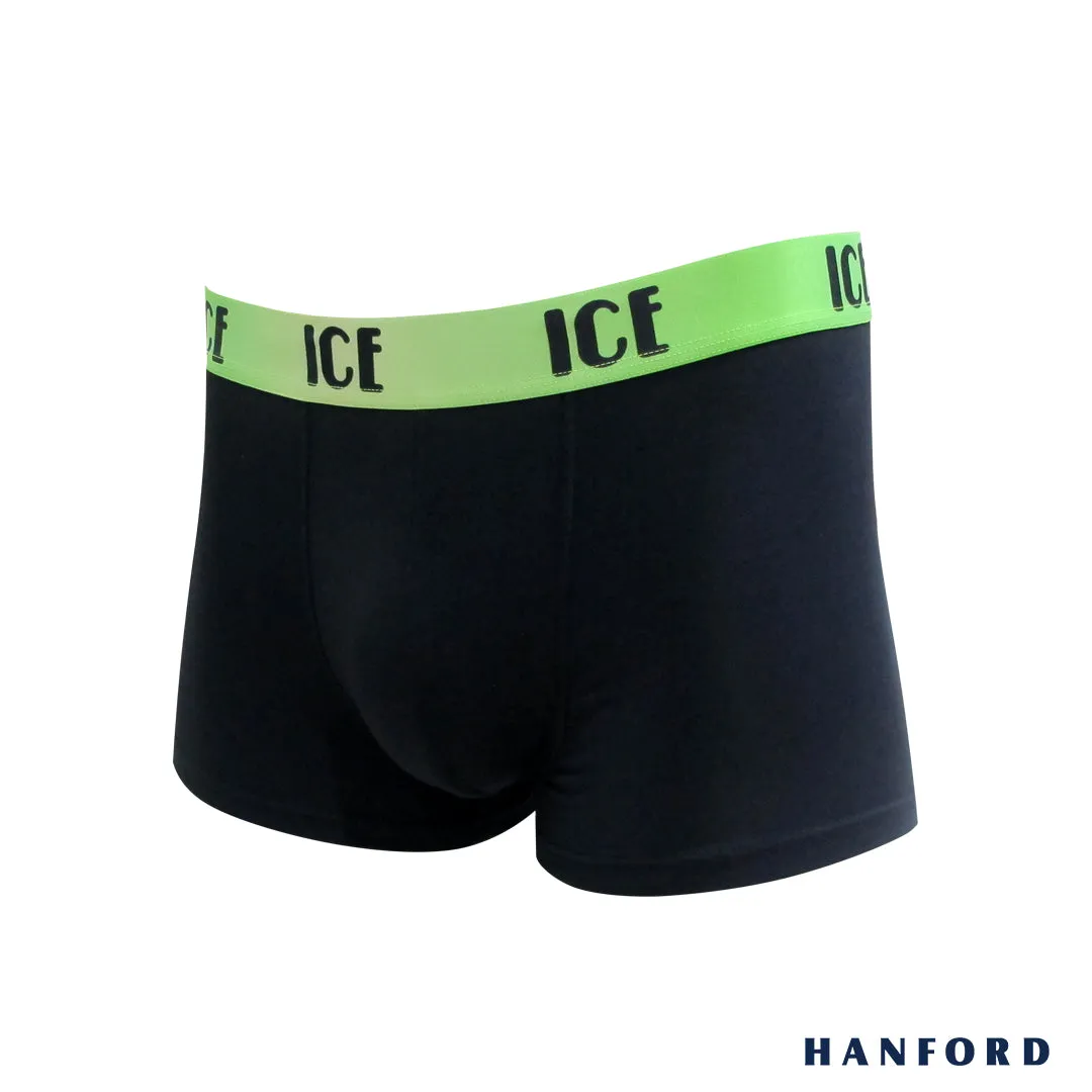 Hanford iCE Men O.N.E. Collection Aloe Vera w/ Modal Spandex Boxer Briefs - Black (Single Pack)