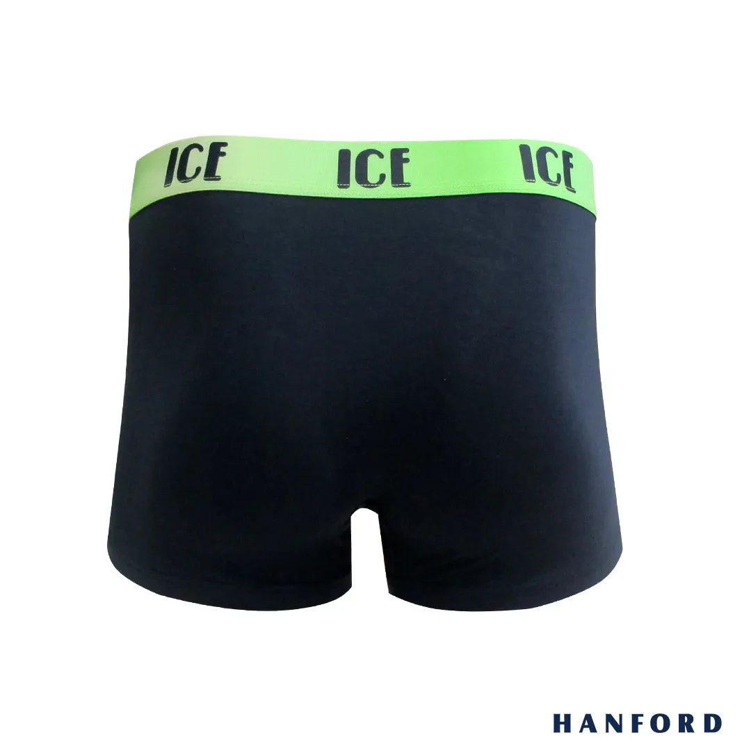 Hanford iCE Men O.N.E. Collection Aloe Vera w/ Modal Spandex Boxer Briefs - Black (Single Pack)