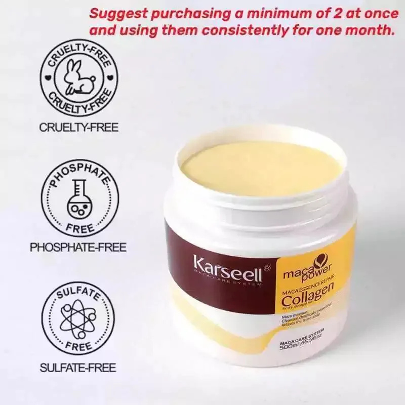 Karseell Collagen Hair Treatment Collagen Hair Mask Essence for Dry Damaged Hair 500 ml