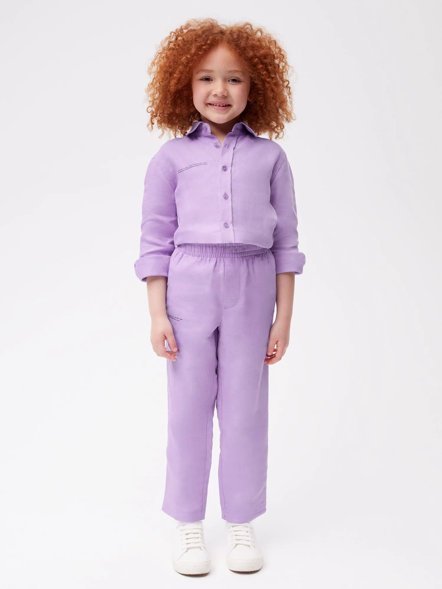 Kids Aloe Linen Pantsorchid purple
