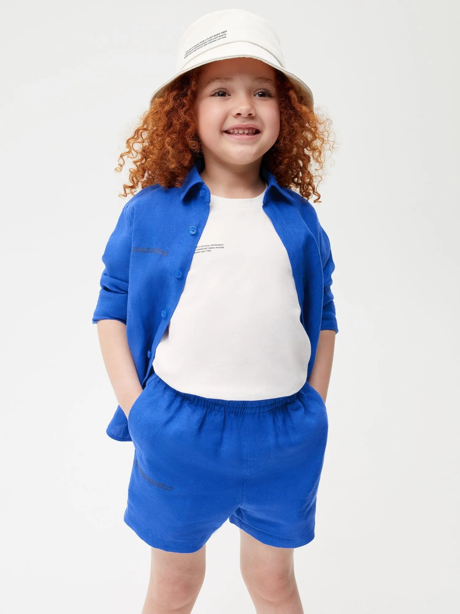 Kids Aloe Linen Shortscobalt blue