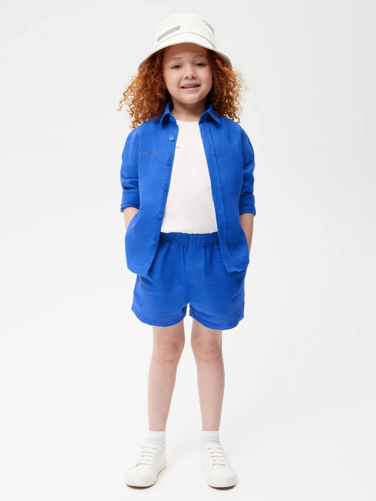 Kids Aloe Linen Shortscobalt blue