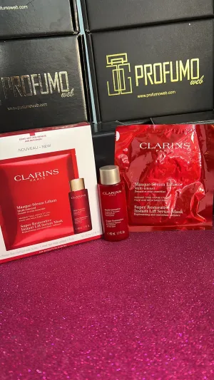 Kit Clarins Masque Serum Liftant   Super Restorative Instant Lift Serum Mask