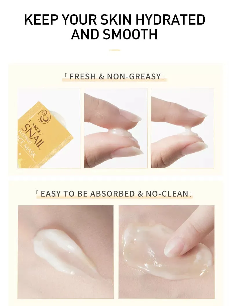 Laikou Snail Sleeping Face Mask (15Pcs)