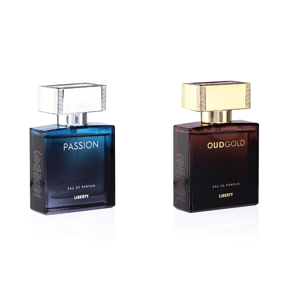 Liberty Luxury Men's Gift Set - OudGold and Passion (50ml/1.7Oz each), Eau De Parfum (EDP), Crafted in France, Long Lasting Smell.
