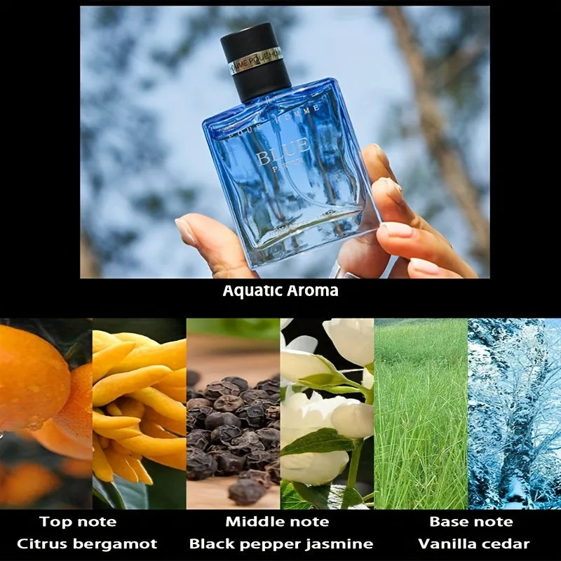 Mens Ocean Citrus EDT Spray Refreshing Lasting Scent for Any Occasion
