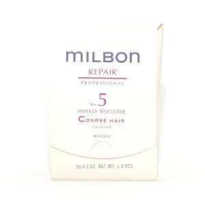 Milbon Repair #5 Weekly Booster Coarse Hair Masque x4 Pcs 0.3 oz