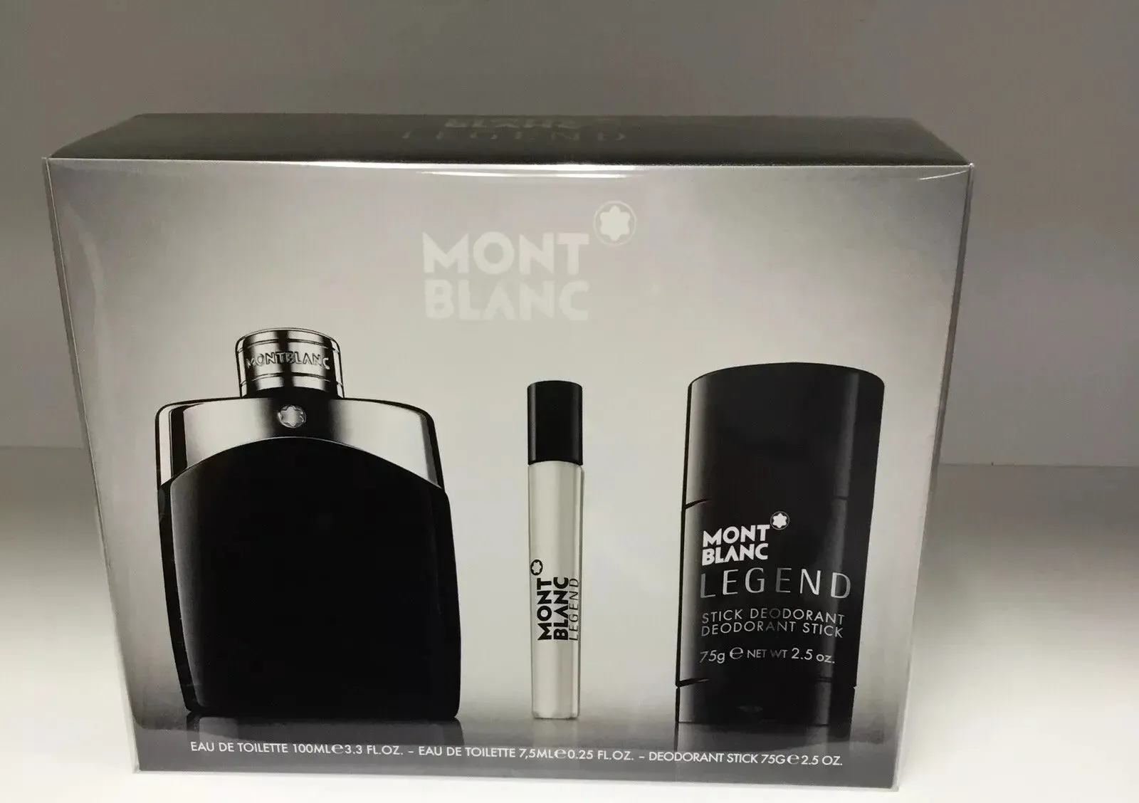 MONT BLANC LEGEND MEN 3S SET(EDP 100ML 75ML STICK MINI)