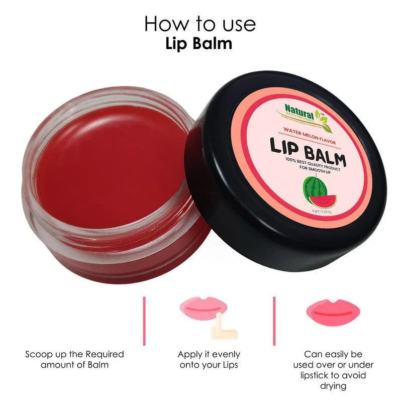 Natural Health and Herbal products Fruit-Infused Lip Care: Water-Melon Flavor Red Tinted Bright Lips Long Lasting 12 Hrs Miniaturization, Long Lasting, Romantic, Kissable, Smooth Enriched, LipCare- 8g