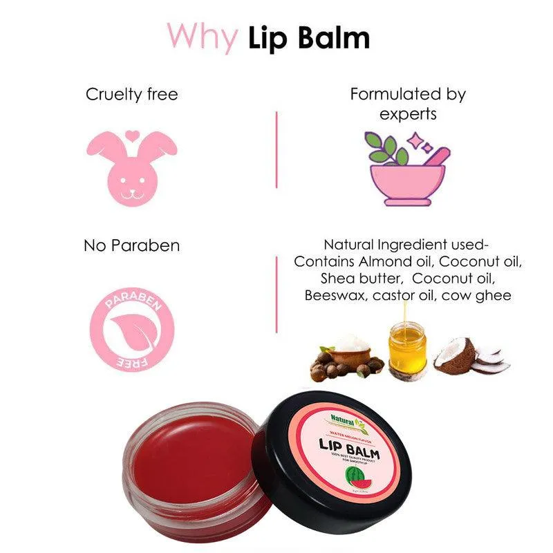 Natural Health and Herbal products Fruit-Infused Lip Care: Water-Melon Flavor Red Tinted Bright Lips Long Lasting 12 Hrs Miniaturization, Long Lasting, Romantic, Kissable, Smooth Enriched, LipCare- 8g
