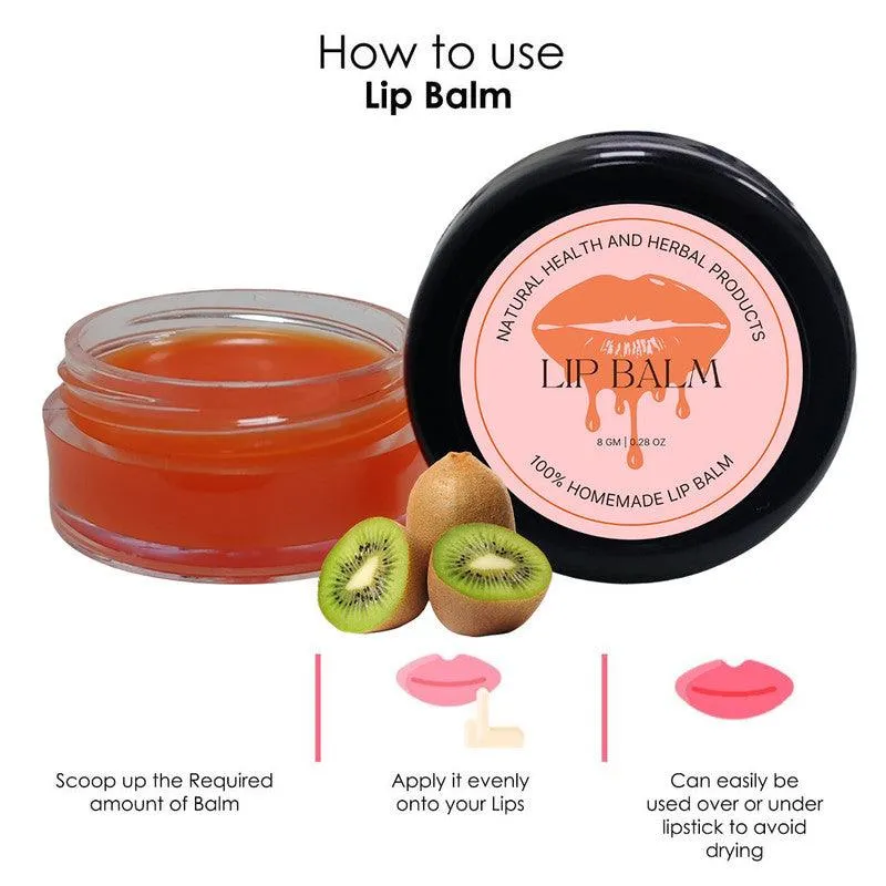 Natural Health and Herbal products Kiwi Infusion Lip Therapy: Moisturize and Shine Naturally Moisturization 12 Hrs Miniaturization, Long Lasting, Romantic, Kissable, Smooth Enriched, Lip Care- 8g