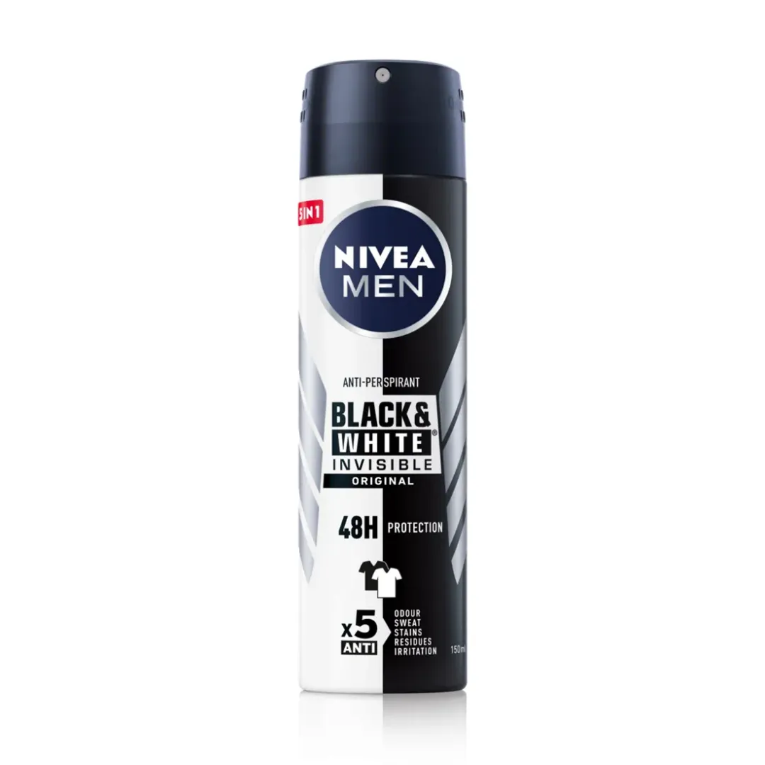 NIVEA MEN BLACK & WHITE INVISIBLE CLEAR DEODORANT SPRAY