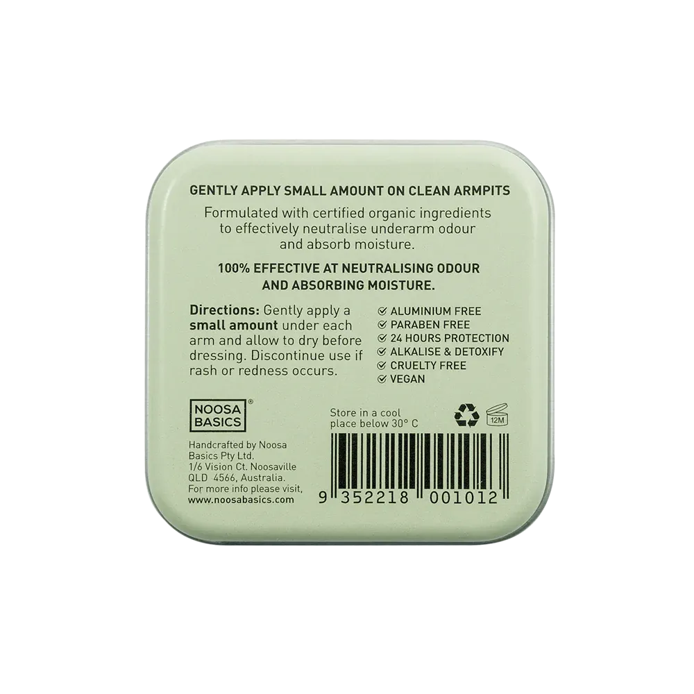 Noosa Basics Organic Deodorant Tin 50gm