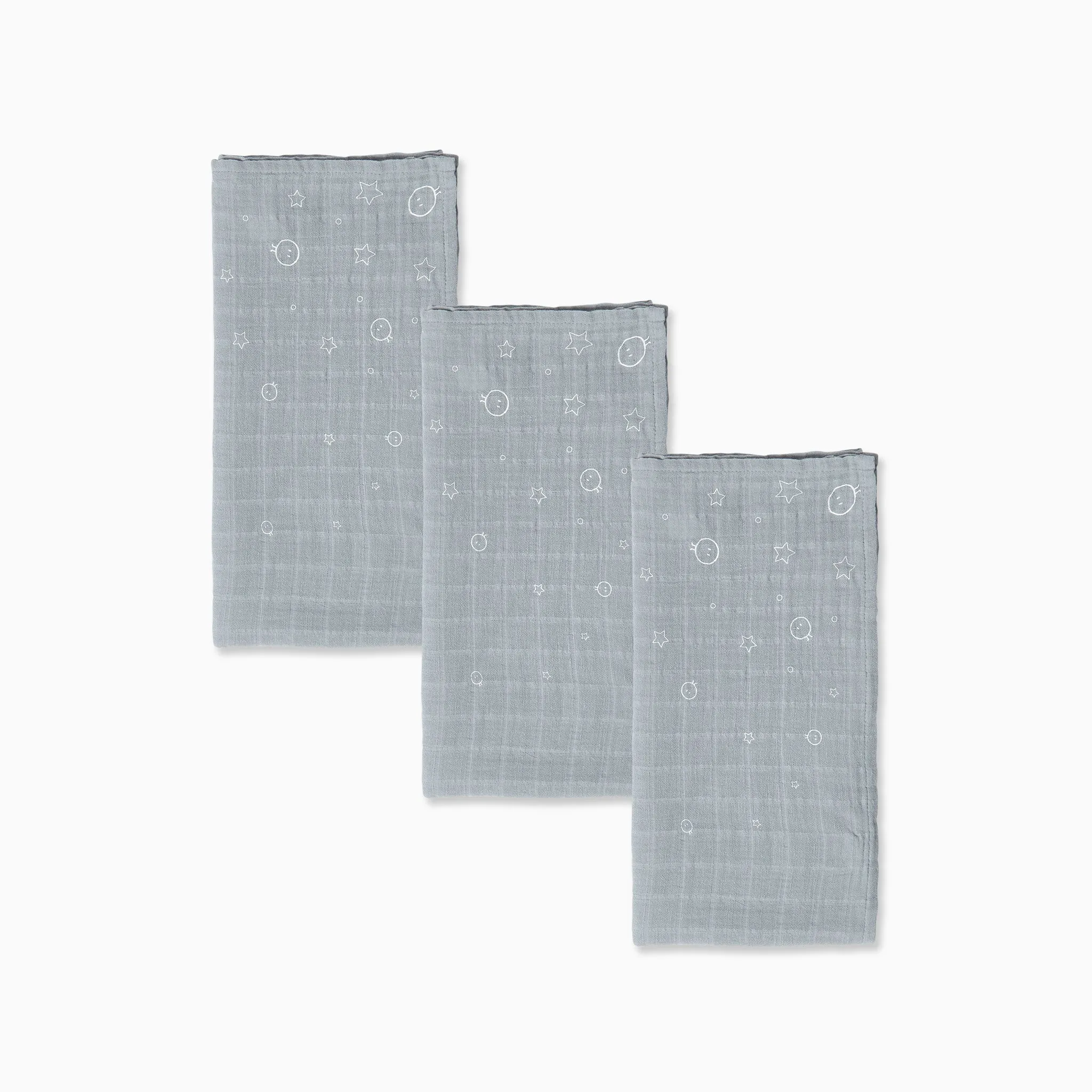 Pre-Washed Regular Muslin & Burp Cloth 3 Pack