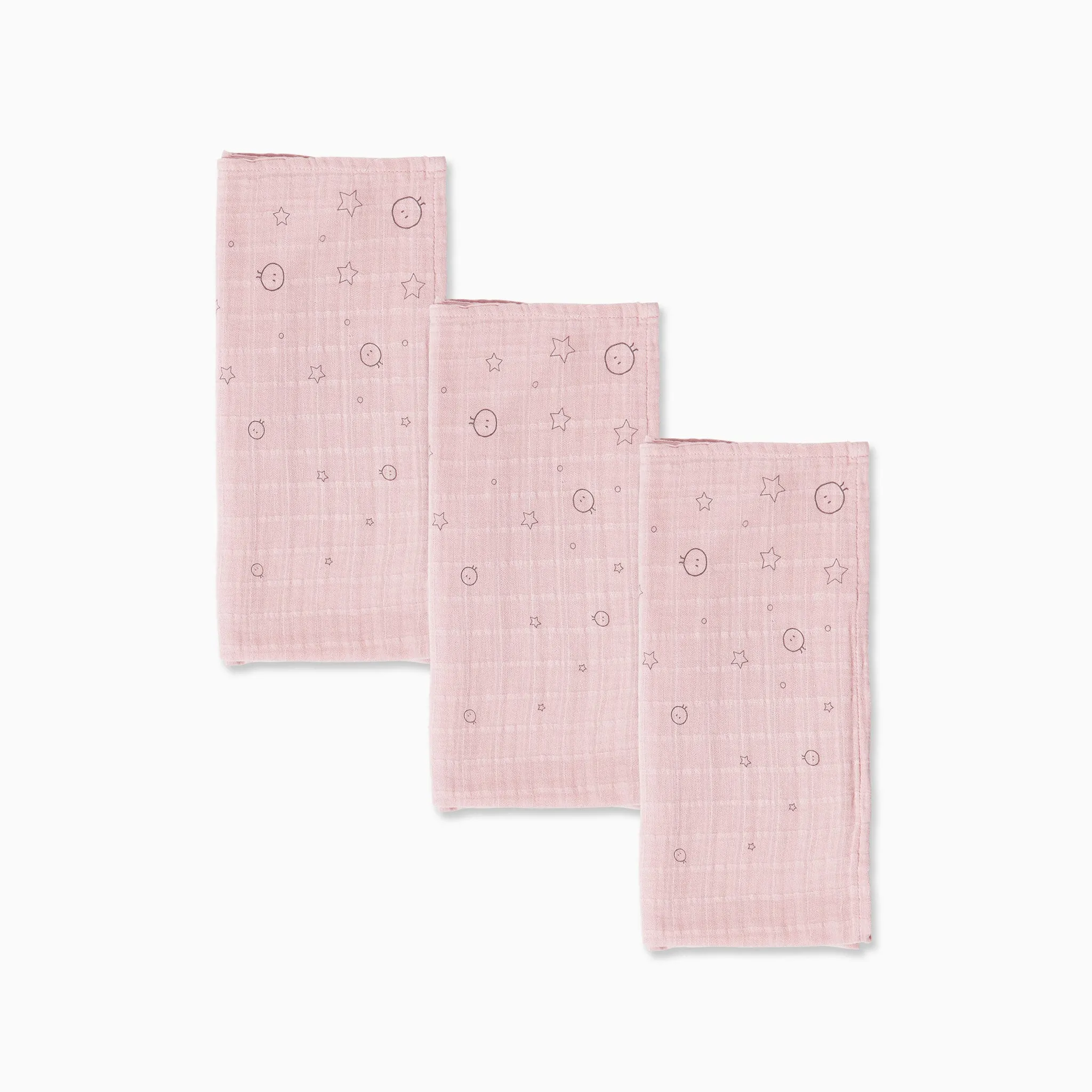 Pre-Washed Regular Muslin & Burp Cloth 3 Pack