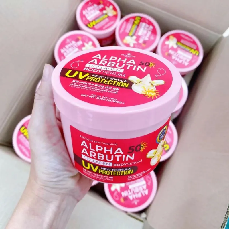 Precious Skin Thailand Alpha Arbutin SPF50 UV Protection Collagen Body Serum / Serum Badan 500ml