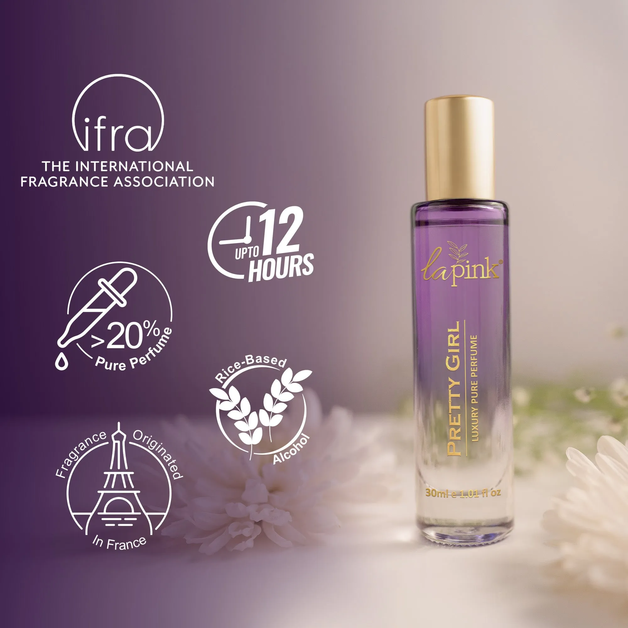 Pretty Girl French Luxury Pure Perfume for Women - 8ml