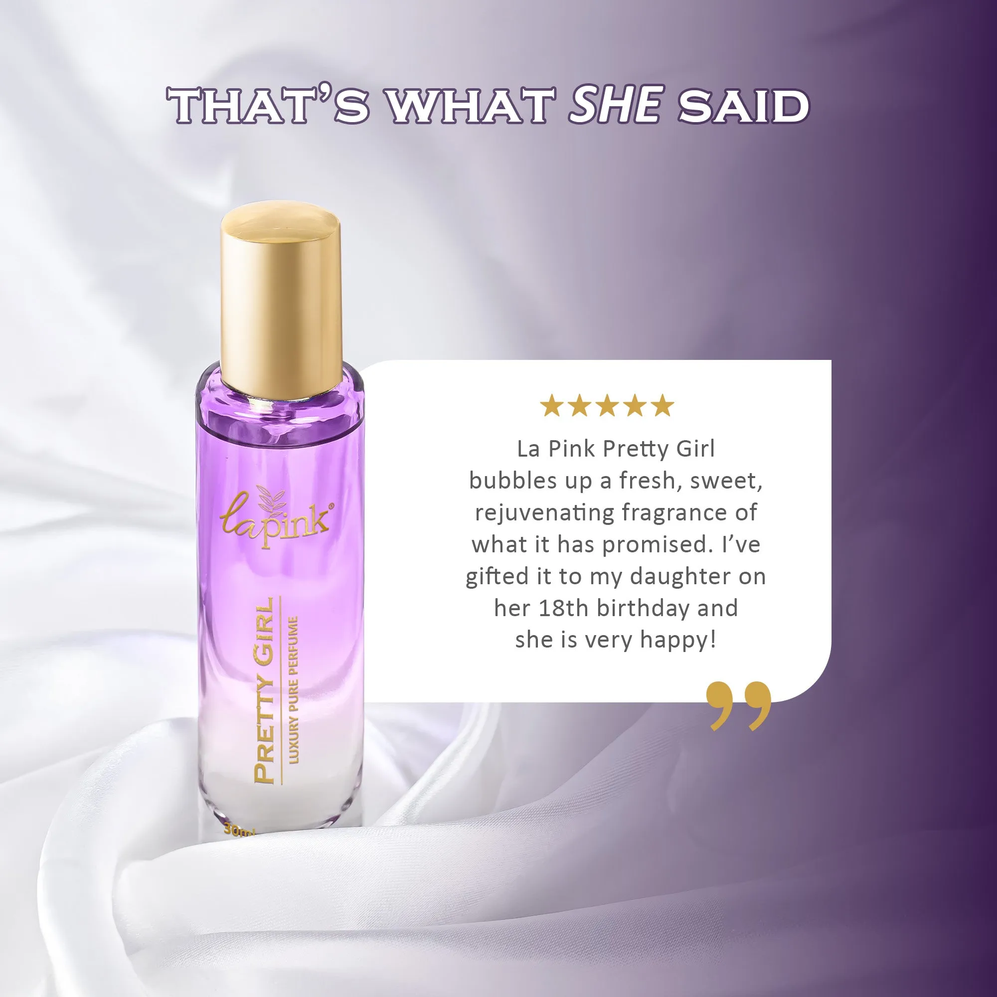 Pretty Girl French Luxury Pure Perfume for Women - 8ml