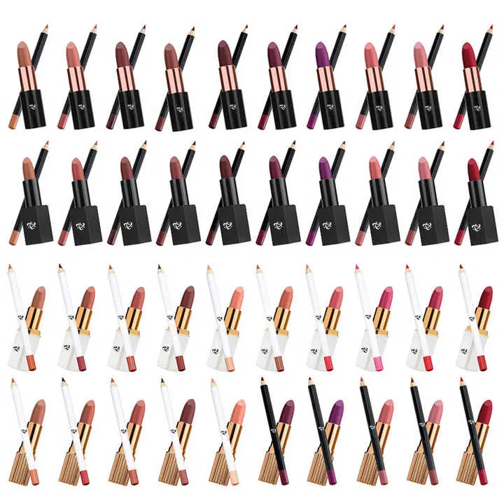 Private Label Vegan Matte Lipstick Professional Waterproof علامة خاصة أحمر شفاه نباتي غير لامع احترافي أحمر شفاه مقاوم للماء