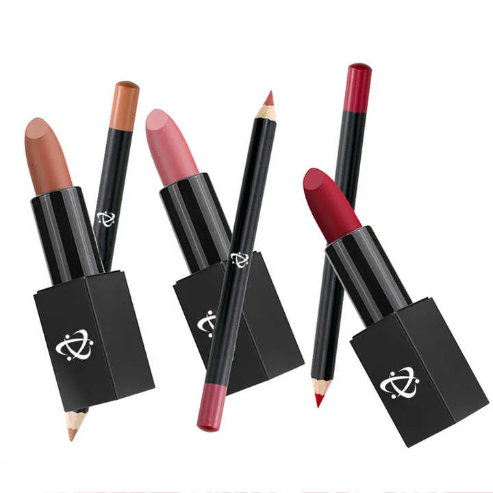 Private Label Vegan Matte Lipstick Professional Waterproof علامة خاصة أحمر شفاه نباتي غير لامع احترافي أحمر شفاه مقاوم للماء