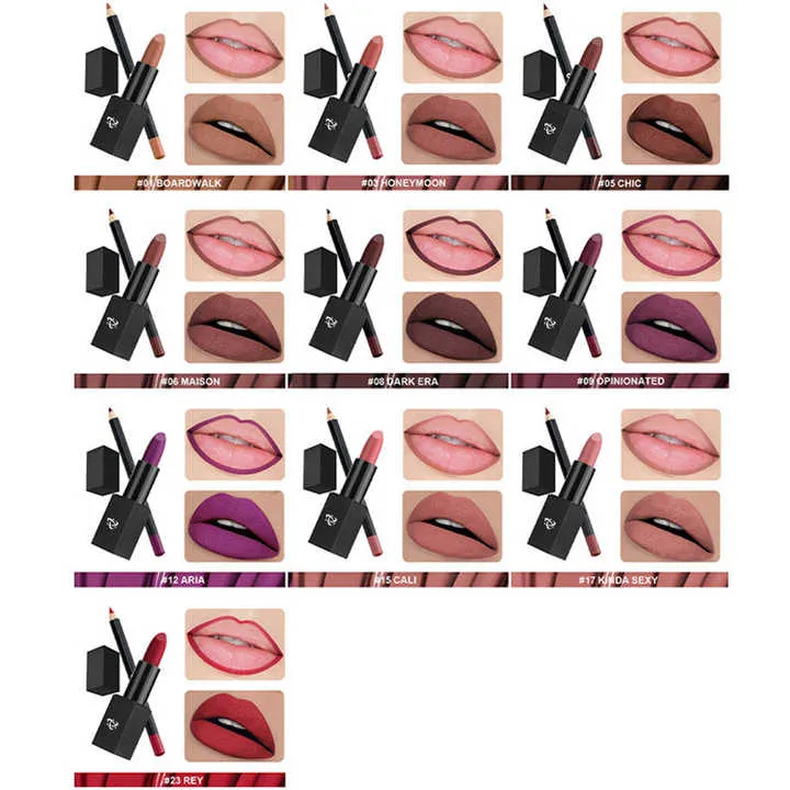 Private Label Vegan Matte Lipstick Professional Waterproof علامة خاصة أحمر شفاه نباتي غير لامع احترافي أحمر شفاه مقاوم للماء