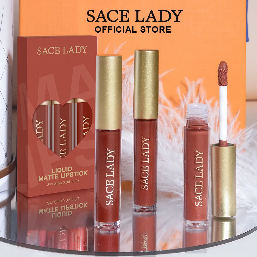 Sace Lady Waterproof Liquid Lipstick Mini Set – Matte, High Pigment, Long-Lasting Gloss
