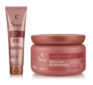 Siàge Nutri Rosé Red Seaweed Rose Elixir Nourishing Repair Kit 2 Itens - Eudora